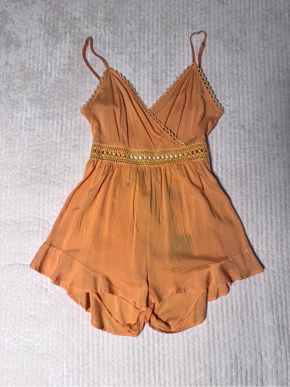 Zaful Crochet Waist Sundress Romper